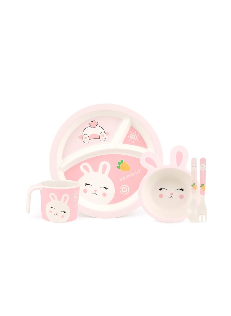 Factory Price 5 Piece Bunny Bamboo Tableware Set - Image 1