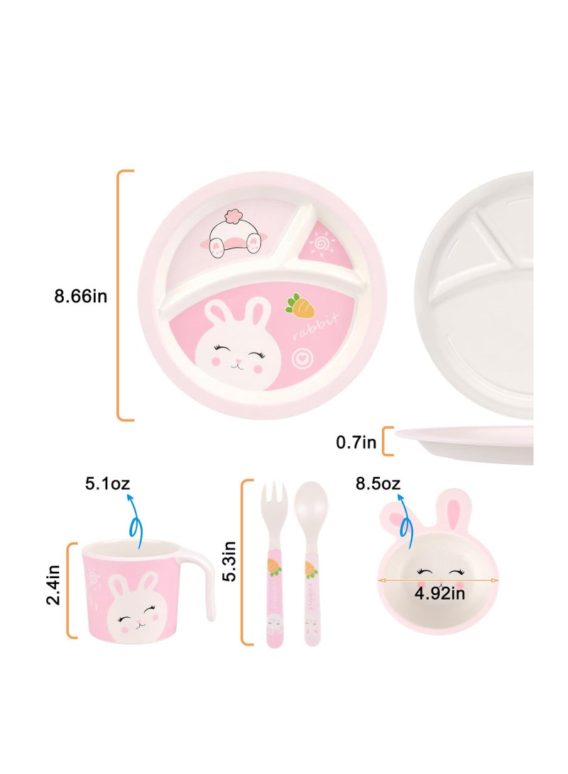 Factory Price 5 Piece Bunny Bamboo Tableware Set - Image 2