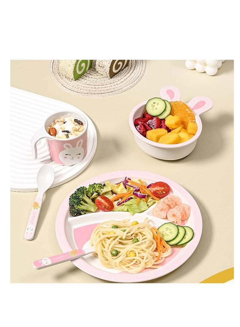 Factory Price 5 Piece Bunny Bamboo Tableware Set - Image 5