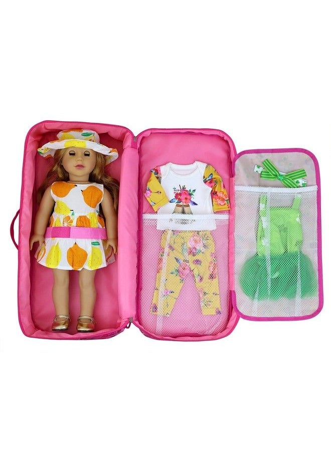 ZITA ELEMENT Doll Travel Carrier Case Crossbody Shoulder Bag For 18 Inch Doll Accessories 18 Inch Doll Carrier With Multi Pocket Storage Closet Wardrobe Makeovers  - Image 3