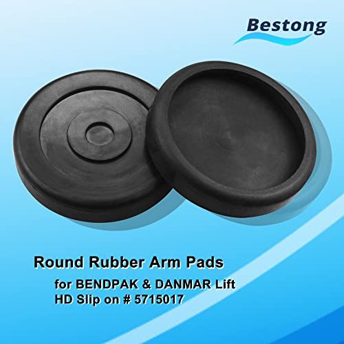 Bestong Round Rubber Arm Pads a Set of 4 HD Slip on # 5715017 Compatible with BENDPAK Lift DANMAR Lift - Image 2