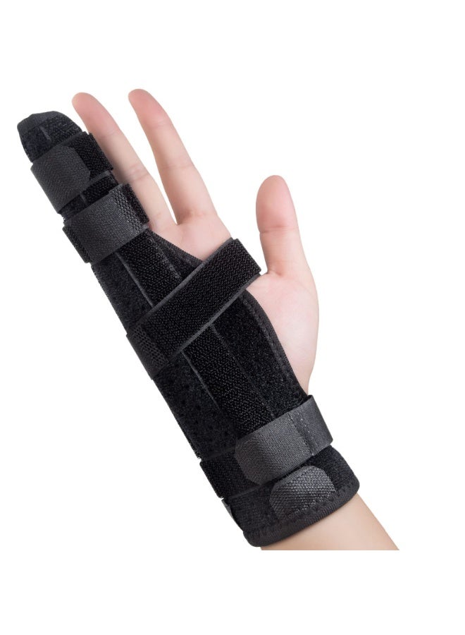 FDTY دعامة يدوية مع دعامة للأصابع دعامة أصابع للملاكمة جبيرة كسر دعامة إصبعين للمعصم واليد - Image 1