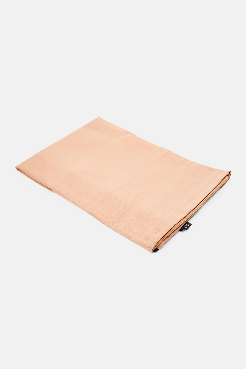 Muy Mucho 1 Pc Plain Organic Cotton Cushion Cover 60 x 60 cm, Peach