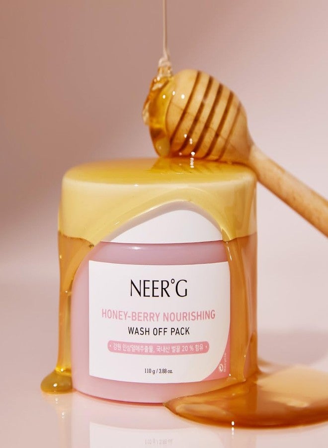 NEERG NEER°G Honey Berry Nourishing Wash Off Pack 3.88oz (110g) Smoothens Rough Skin, Moisturize with Nutrients - Image 4