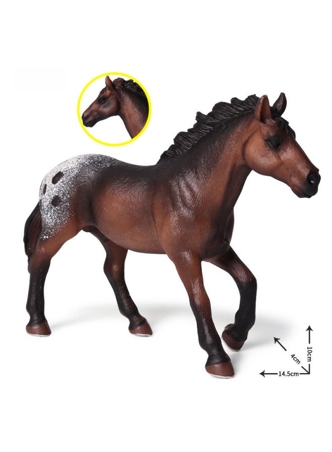 Solid Realistic Animal Horse Model Foal Stallion Black Horse Wild Children's Cognitive Toys Wild Animal Models-Color:M-151 Apalusama [0.11kg]]  - Image 4
