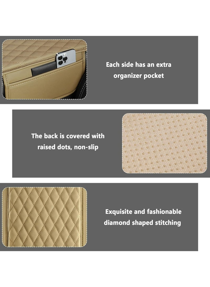 CMGTYYD CMGTYYD Center Console Cover, Armrest Cover For Car, Leather Material Side Bag Design Soft Adjustable Size Non-Slip Practical Hand Pads, Suitable For Sedans, SUVs, Etc - Image 2