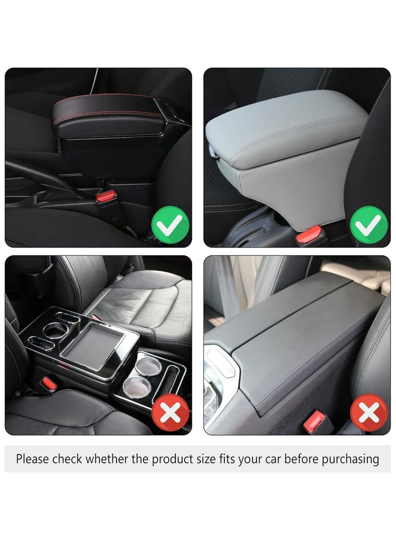 CMGTYYD CMGTYYD Center Console Cover, Armrest Cover For Car, Leather Material Side Bag Design Soft Adjustable Size Non-Slip Practical Hand Pads, Suitable For Sedans, SUVs, Etc - Image 5