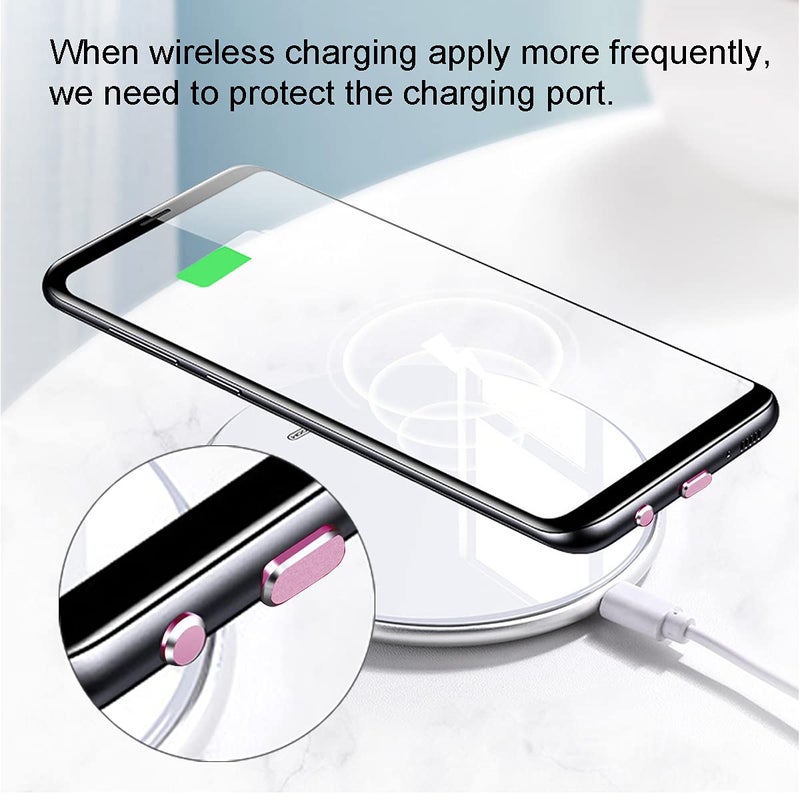 Careflection غطاء USB C واقي من الغبار، غطاء منفذ شحن نوع C وفتحة سماعة الهاتف، واقي من الأوساخ، متوافق مع سامسونج جالاكسي S21 بيكسل ون بلس لابتوب ماك بوك برو أندرويد وردي 2 عبوة - Image 5