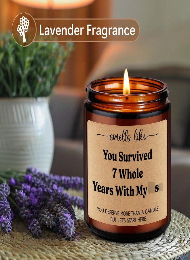 LEADO 7th Anniv. Candle, 7 Year Anniversary Funny Gifts for Him Her Husband Wife Boyfriend Girlfriend - Copper Gifts for 7th Anniversary, 7 Years Copper Wedding Anniv. Couple Present for Women Men - Image 2