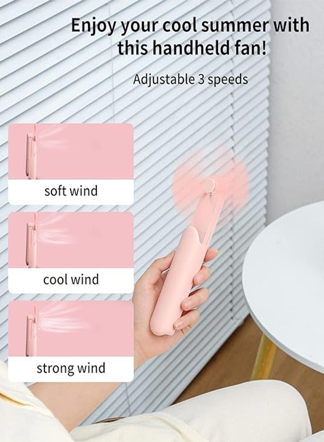 Joylifetech Handheld Fan, Mini Fan Portable Personal Fan, 2000mAH USB Rechargeable Fan with Power Bank, 3 Speeds Adjustable, Battery Operated 14-32 Hours for Women Men Commute Travel Outdoor - Image 2