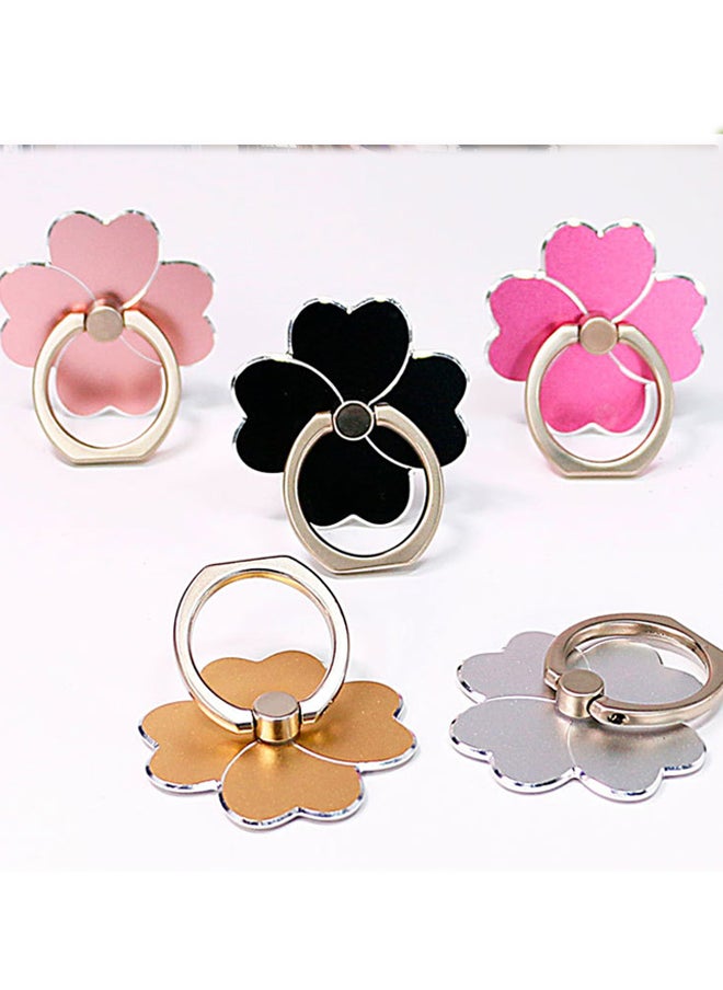 Bee Sister - 2-Pieces Creative Flower Metal Mobile Phone Ring Desktop Folding Mobile Phone Holder Ring - Image 1