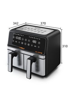 Peachjoy 8 L Dual Basket Air Fryer Oven with Easy View Windows, Sync Finish, Hi-Fry, Auto Shutoff, 2 Independent 4 L Nonstick Dishwasher Safe Frying Baskets, Digital Double Air Fryer  - Image 3