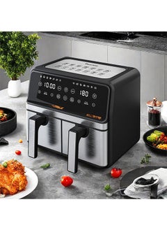 Peachjoy 8 L Dual Basket Air Fryer Oven with Easy View Windows, Sync Finish, Hi-Fry, Auto Shutoff, 2 Independent 4 L Nonstick Dishwasher Safe Frying Baskets, Digital Double Air Fryer  - Image 4
