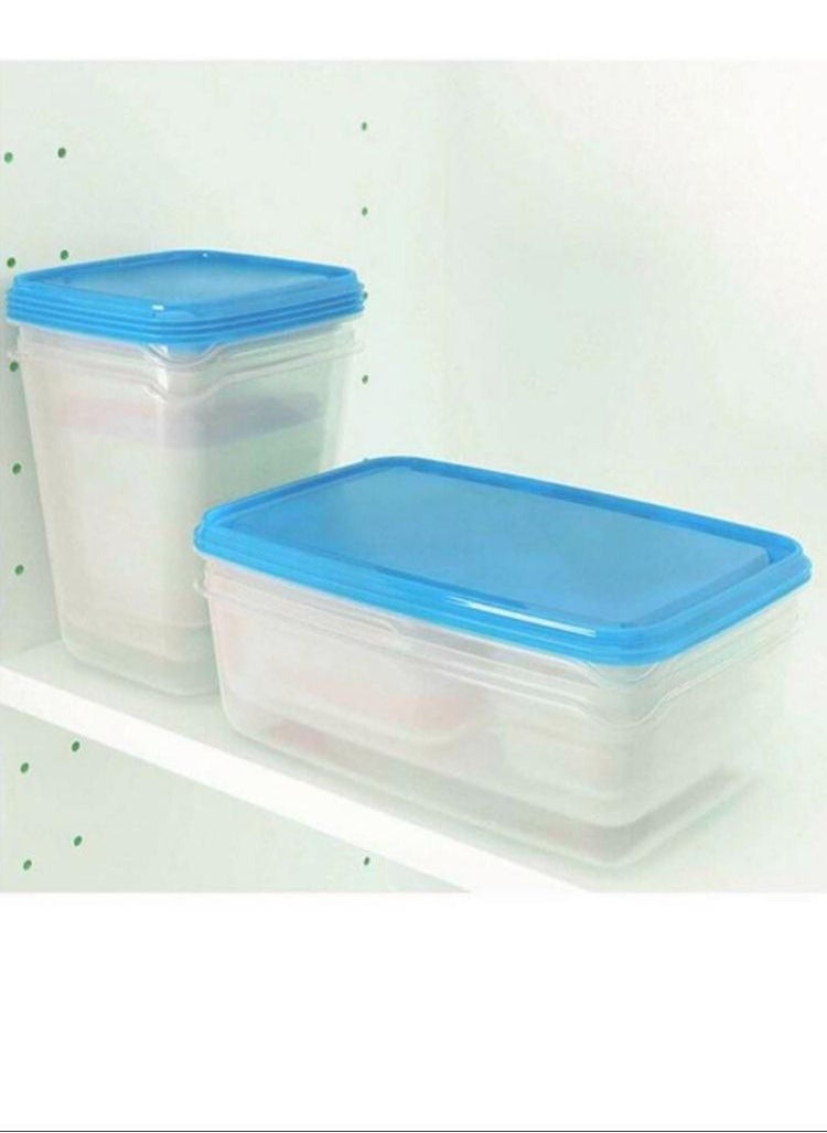 17 Piece Airtight Storage Plastic Boxes Set  Blue