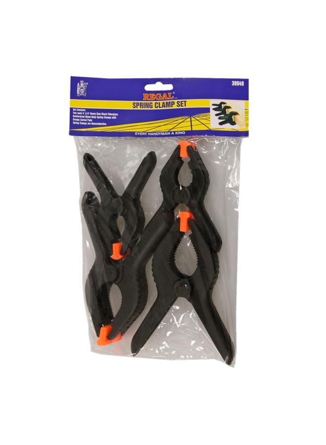 Regal Tools 4-Piece Spring Clamp Set Black 