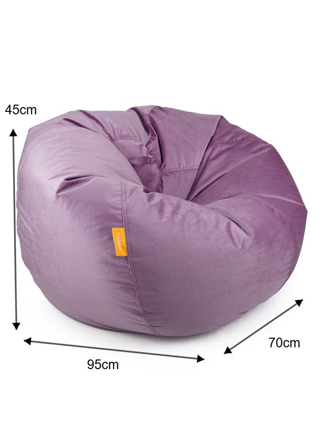 Jumbble Suede Bean Bag with Filling | Ultimate Indoor Lounging Chair for All Ages | Velvet Soft Fabric | Filled with Polystyrene Beads(Kids, Dark Pink)45 X 70 X75cm - Image 4