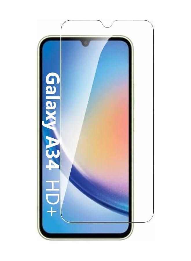 IAF [2-Pack] Tempered Glass Screen Protector for Samsung Galaxy A34 5G Full Coverage Screen Glass 9H Hardness Anti Fingerprint Scratch Resistance for Samsung Galaxy A34 5G