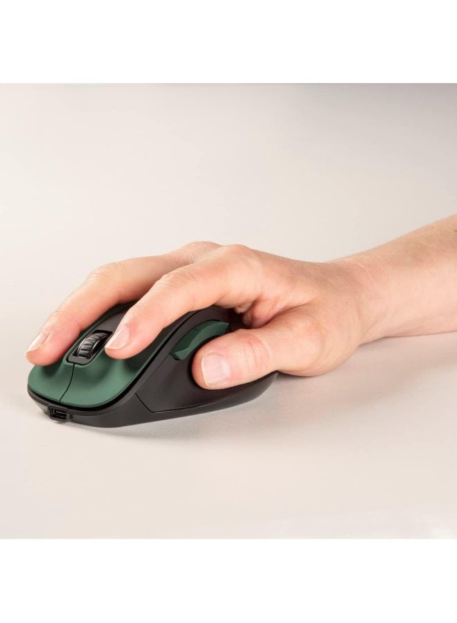 Hama | Ergonomic Mouse (Wireless Mouse, 6 Buttons, 2.4 GHz, BlueWave, 800/1200/1600 dpi, Optical, Wireless, Ergonomic Mouse for Laptop/PC, Battery, Right-Handed User), Green - Image 3
