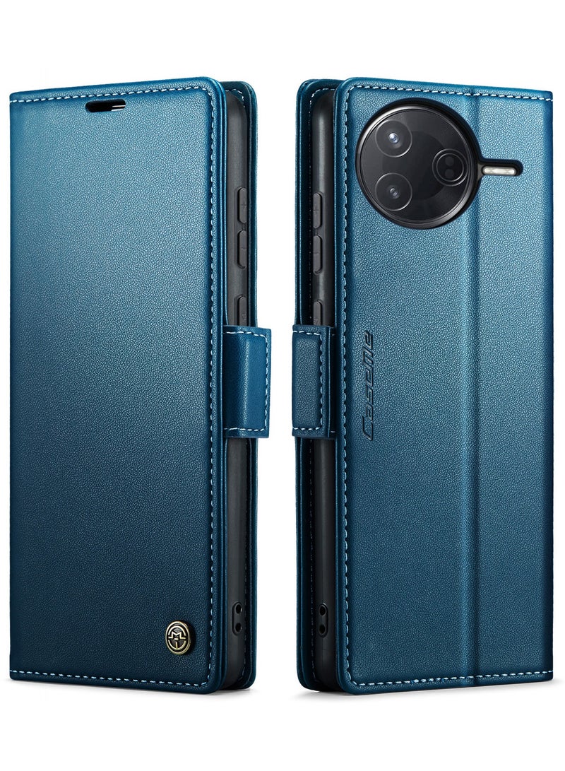 general Noble Slim Magnetic Leather Flip Case Cover for Poco F7 5G | Card Holder Stand Flip Wallet Case