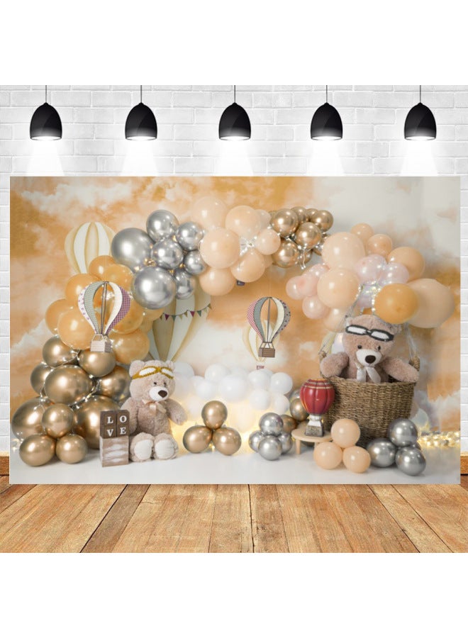 بالونات ملونة حسب عمر الطفل مائة يوم، خلفية تصوير مشهد عيد الميلاد، غطاء حائط لمواد التصوير، قماش خلفية التصوير - Image 2