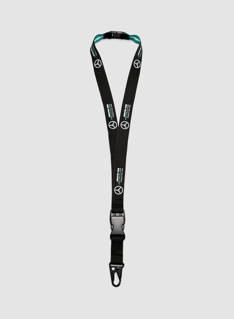 AMG Petronas Formula 1 Team Black Printed Lanyard Clip Fastener - Image 1