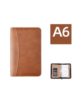 ISank A6 Notebook Budget Planner Portfolio Folder Zipper Money Organizer with Cash Envelopes and Calculator  - Image 1