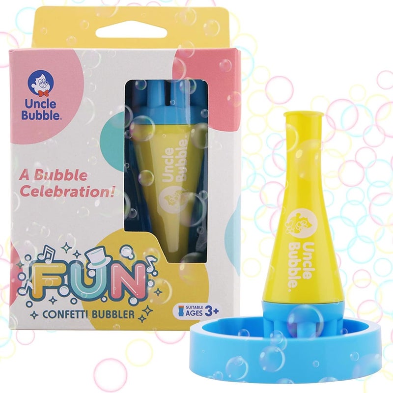 Uncle Bubble Confetti Bubbler 2 Sets Kiddo Bubble Blower Make Thousands of Tiny Bubble in One Breath with World Record Best Bubble Solution - Image 2