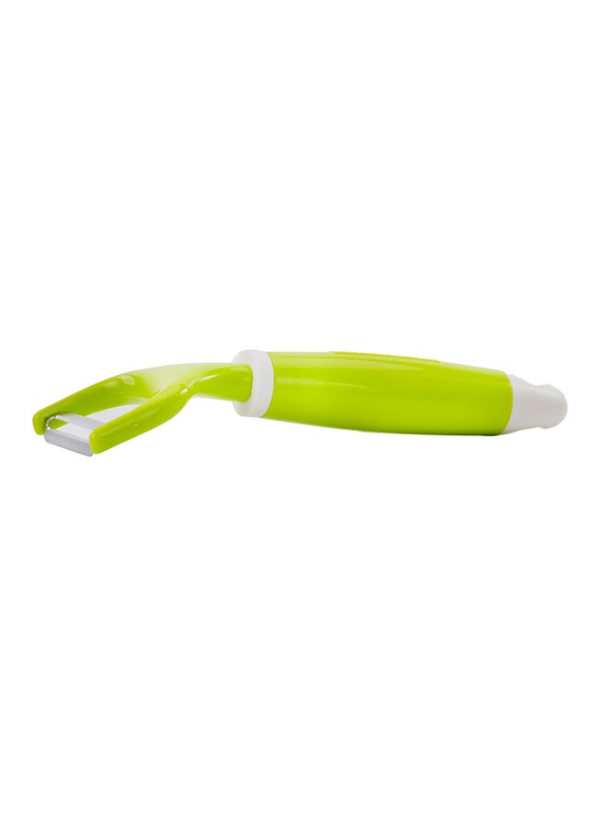 Royalford Asparagus Peeler Stainless Steel + Abs 20X5.8Cm Dishwahser Safe Marks & Stain Resistant Multicolor Green/White/Silver - Image 3