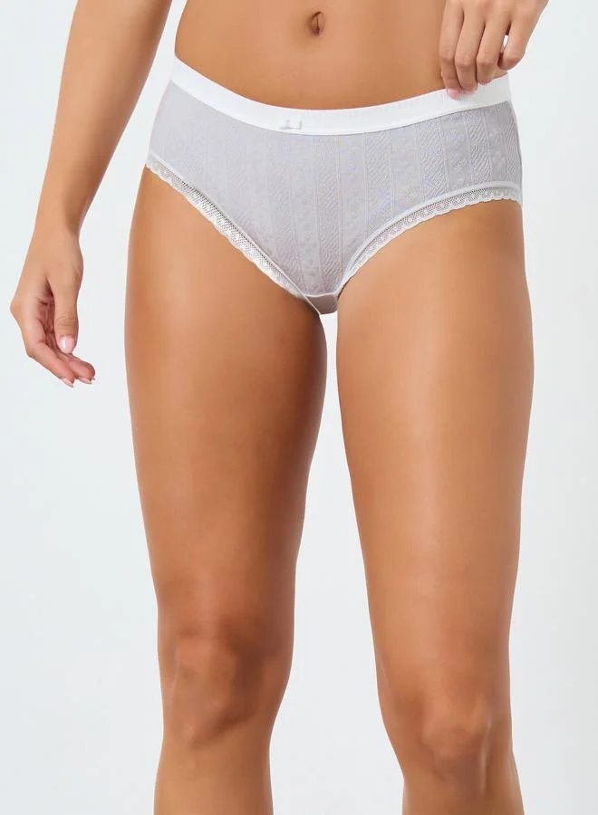 ستايلي مجموعة من 5 سراويل داخلية هيبستر مع ربطة فيونكة