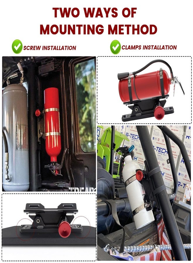 KANGIKX Quick Release Fire Extinguisher Holder - Car Fire Extinguisher Mount Bracket Aluminum for Vehicle UTV Jeep Truck Polaris Ranger Cam-Am X3 - Quick Clamps Mounting Bracket Heavy Duty - Image 5