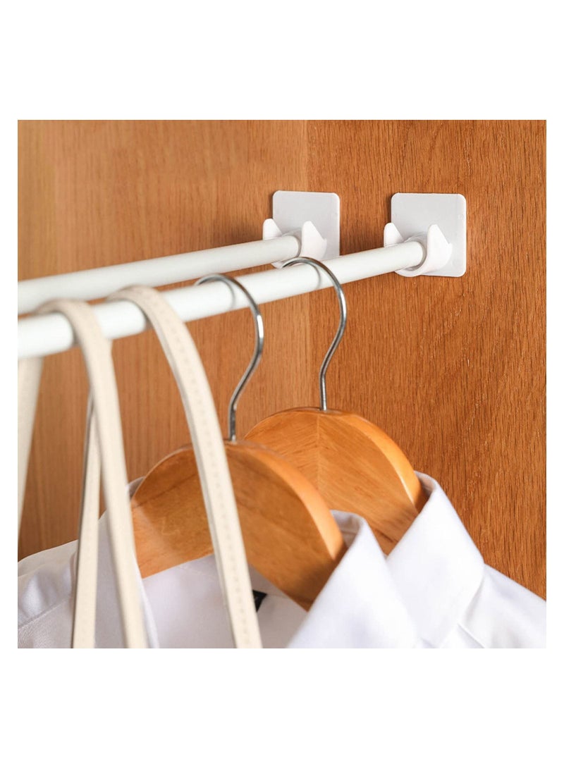 SYOSI 4 Pack Tension Holder Rod Mount Retainer Shower Curtain Rod Mounting Bracket for Wall Adhesive Shower Rod Tension Holde - Image 4