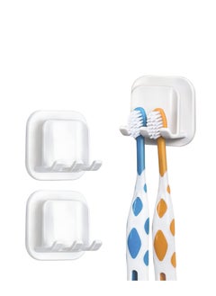 6 Pack Tooth Brush Holder Set, Self Adhesive Wall-mounted Toothbrush Holders Organizer, Toothbrush Holder Wall Mounted for Bathroom (Japanese style)