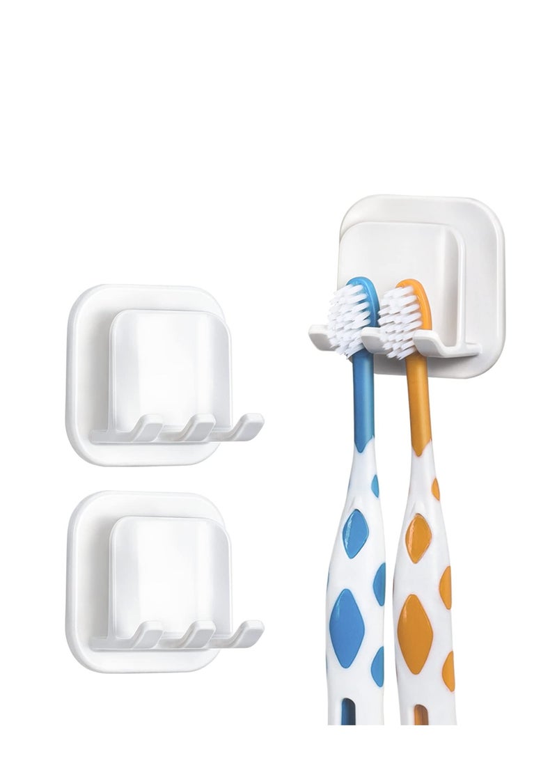 Excefore - 6 Pack Tooth Brush Holder Set, Self Adhesive Wall-mounted Toothbrush Holders Organizer, Toothbrush Holder Wall Mounted for Bathroom (Japanese style) - Image 1