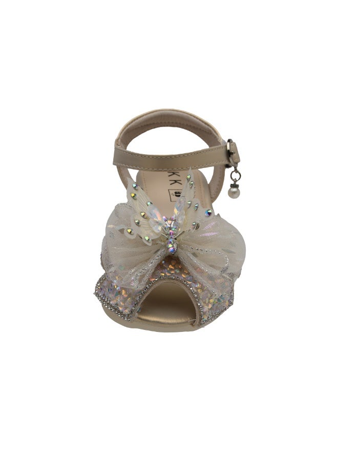 لاكي كيدز صندل بنات لوككي كيدز مغلق الحذاء مريح للتنفس صنادل الأطفال المريحة مع الفراشات المشرقة للأطفال الصغار - Image 2