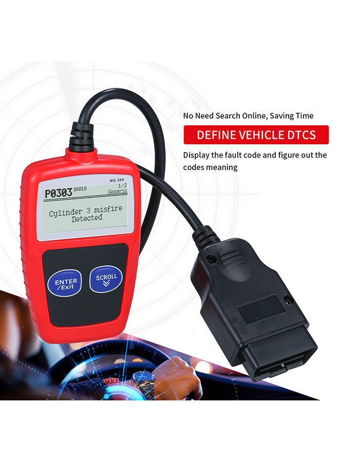 NIBEMINENT Multi-funcion Automotive Health Duagnostic Scanner Red 11x2.20x6.90centimeter  - Image 3