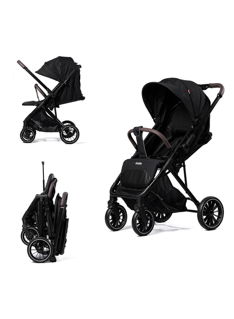 Kidilo Baby Stroller - Reversible Handle, Comfortable, Foldable Stroller - Newborn Stroller w/All-Scene Large Wheels - Image 2