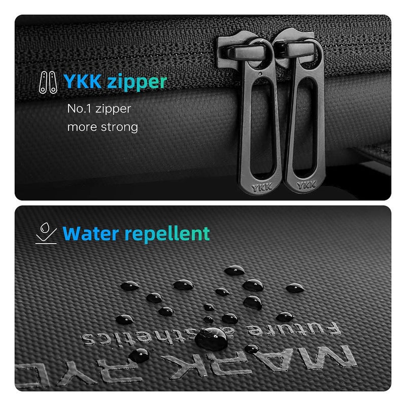 MARK RYDEN حقيبة ظهر نحيفة للكمبيوتر المحمول من مارك رايدن للرجال، حقيبة تقنية عالية مع غلاف مقاوم للخدوش ومنفذ شحن USB، حقيبة عمل مقاومة للماء مثالية للعمل والتنقل واليومي - Image 5