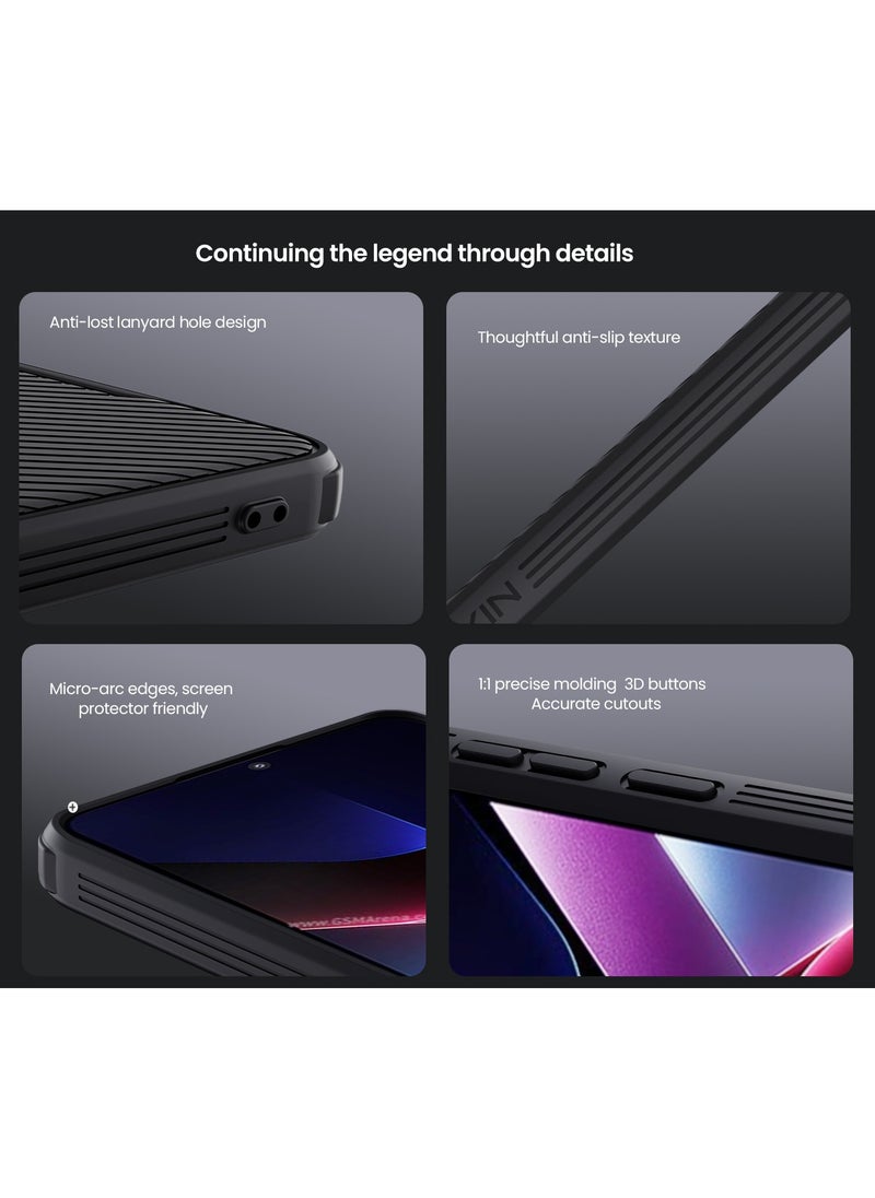 ماركة غير محددة - لجراب Xiaomi POCO X7 Pro، غطاء منزلق لحماية عدسة الكاميرا، واقي صدمات من مادة TPU+PC، غطاء هاتف محمول مقاوم لبصمات الأصابع، نحيف ومتين لحماية مثالية. - Image 1
