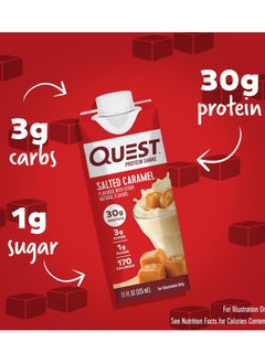 Quest Quest Protein Shake Salted Caramel Flavor 325ml Pack of 12  - Image 5