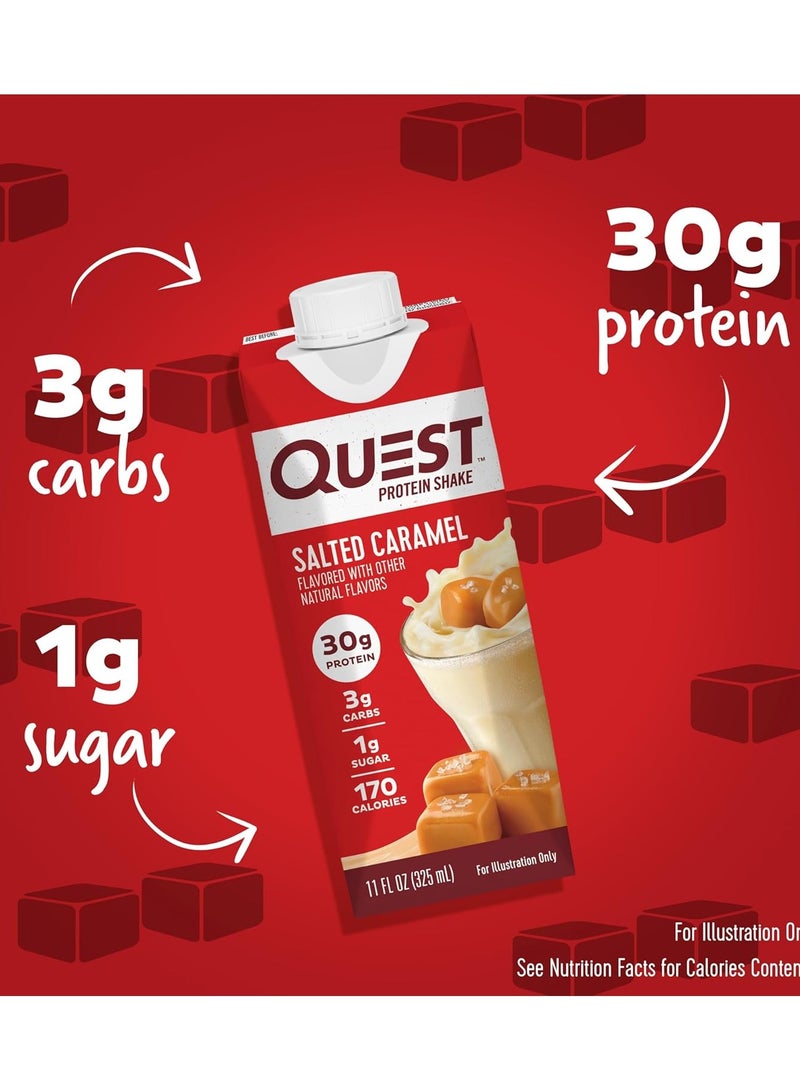 Quest Protein Shake Salted Caramel Flavor 325ml Pack of 12 - Image 5