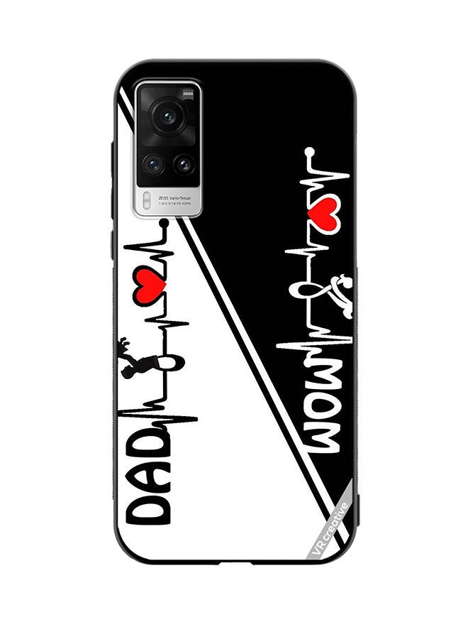 VR CREATIVE Protective Case Cover For Vivo X60 Pro Mom Dad Design Multicolour - Image 1