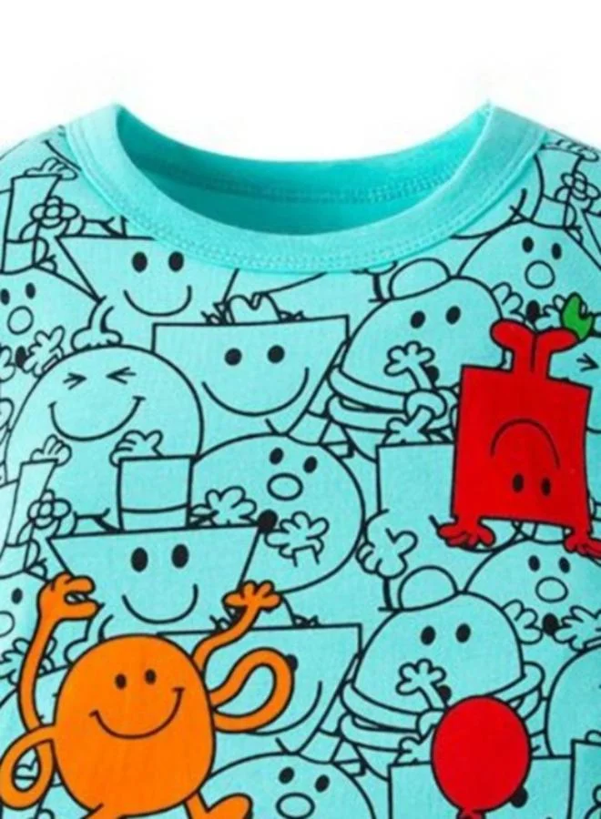 YUNIQEE Green Printed Short Sleeve Crew Neck T-Shirt