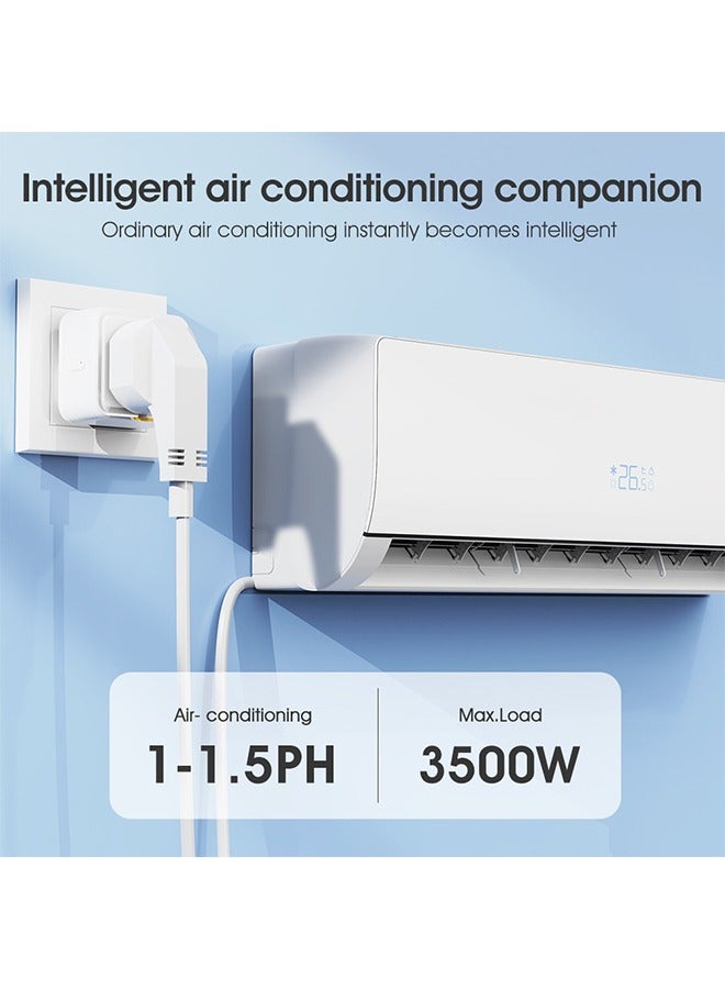 Mini Wifi Smart Plug  3500W , UK Portable  Wall Plug Adapter for Home, Office, Kitchen, White 2.2x2.2x2.16 inch - Image 5