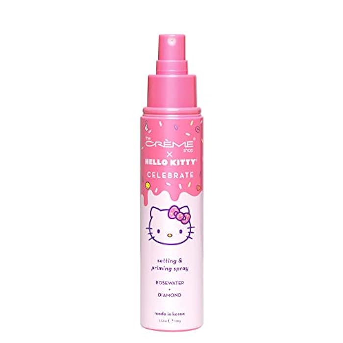 The Crème Shop x Hello Kitty - Korean Skin Care Celebrate Priming & Setting Facial Spray (Rose Water & Diamond) - Hydration, For Makeup, Natural Essence - Image 3