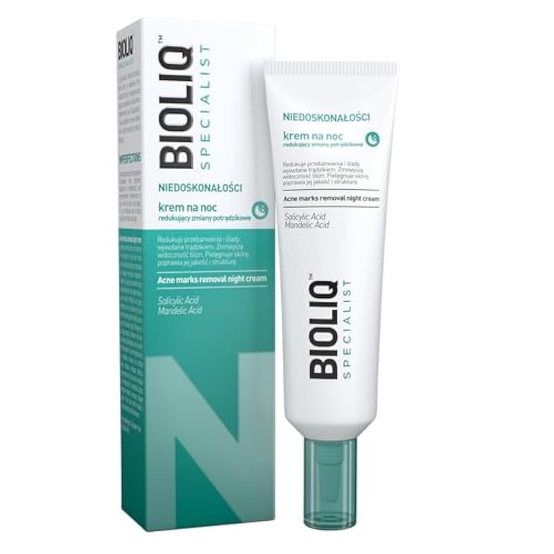 Bioliq - Specialist Acne Marks Removal Night Cream - with Salicylic Acid, Mandelic Acid, and Tamanu Oil, Reduces Scars and Discoloration - 30 ml - Image 1
