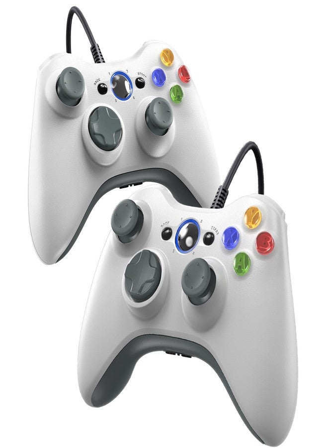 Gamrombo Wired Controller for Xbox 360-2 Pack, Compatible with xbox 360/360 S/360 E, with Dual-Vibration, 2.5mm headphone Jack - Image 1