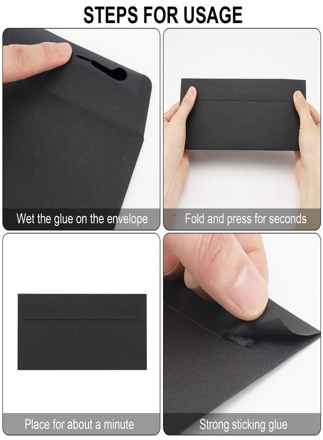 Keketer 100 Pack #10 Business Envelopes 4-1/8 x 9-1/2 in Black Mailing Envelopes for Office, Business Letterhead, Invoices, Personal letters, Secure Mailing, Unique Invitations & Announcements - 100% Recycled - Image 3