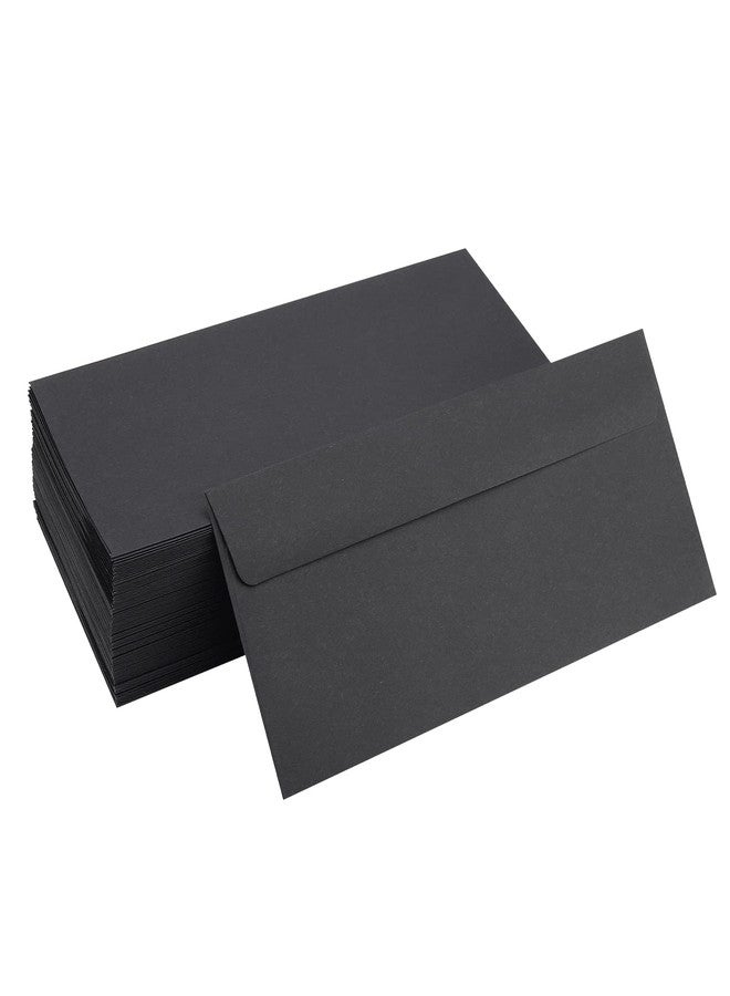 Keketer 100 Pack #10 Business Envelopes 4-1/8 x 9-1/2 in Black Mailing Envelopes for Office, Business Letterhead, Invoices, Personal letters, Secure Mailing, Unique Invitations & Announcements - 100% Recycled - Image 1
