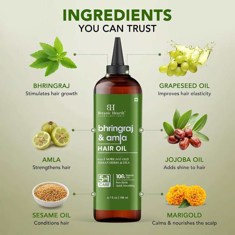 Botanic Hearth Bhringraj and Amla Hair Oil Dust proof - Image 3