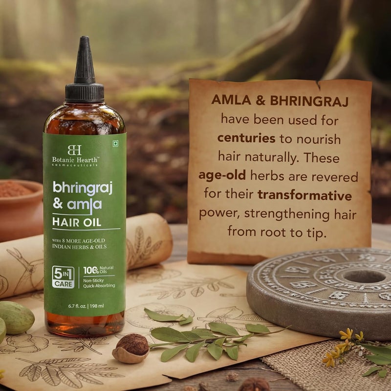 Botanic Hearth Bhringraj and Amla Hair Oil Dust proof - Image 4